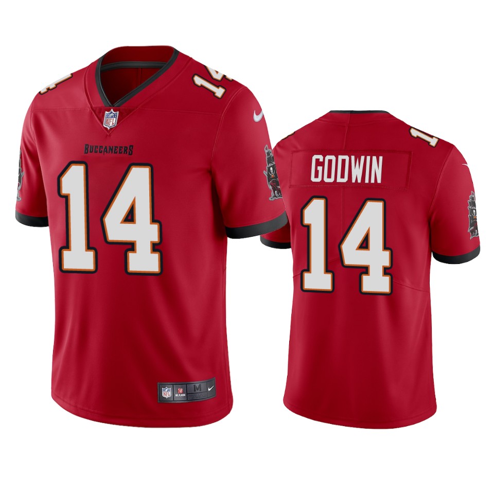 Tampa Bay Buccaneers Men Nike NFL  #14 Chris Godwin Red 2020 Vapor Limited Jersey->tampa bay buccaneers->NFL Jersey